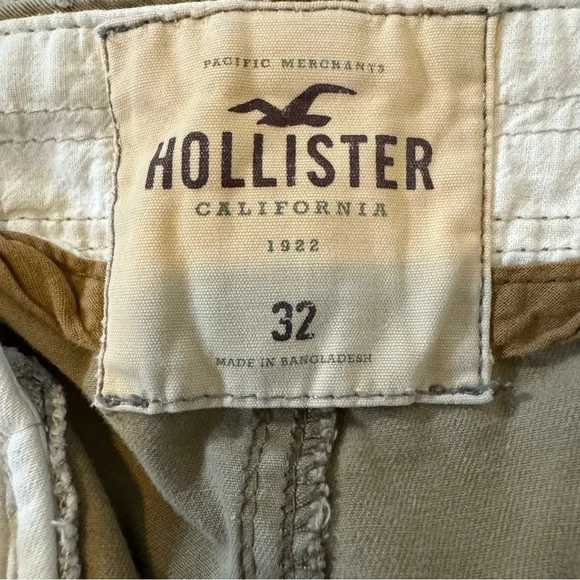 Men’s Vintage Y2K Hollister Cargo Shorts Outdoor Gorpcore Hike Baggy Khaki Sz 32 - Picture 6 of 12